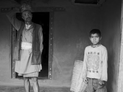 old nepalese man and boy